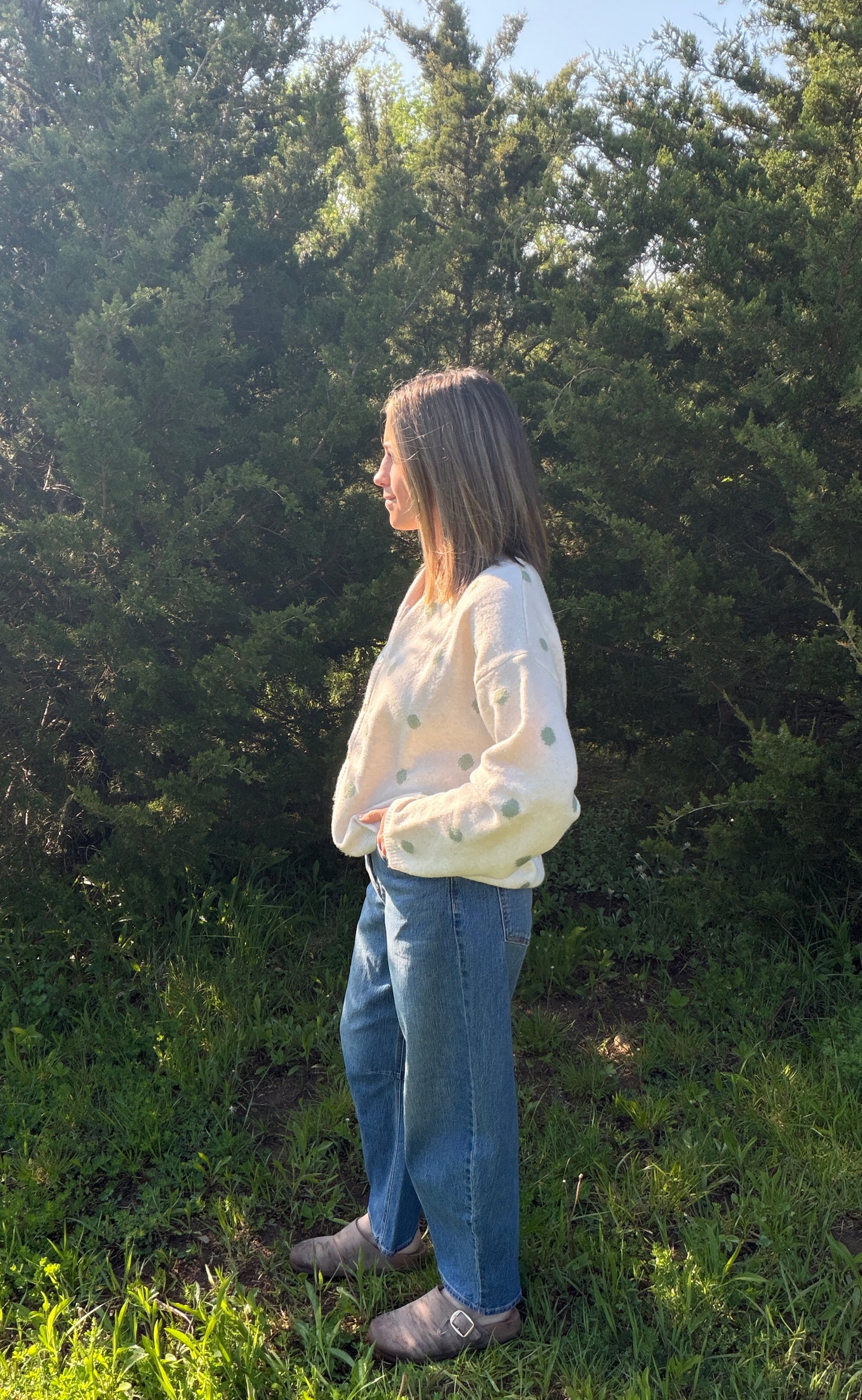 Polka dot cardi