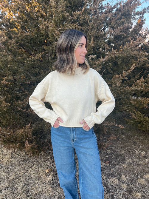 Cream cropped sweater