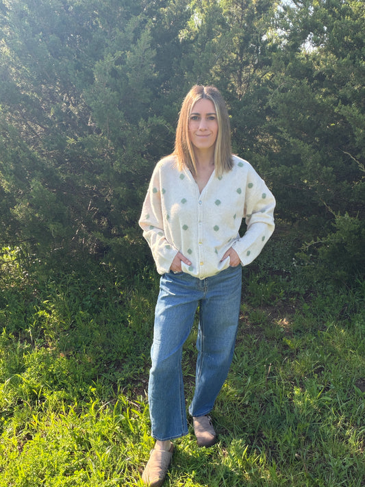 Polka dot cardi
