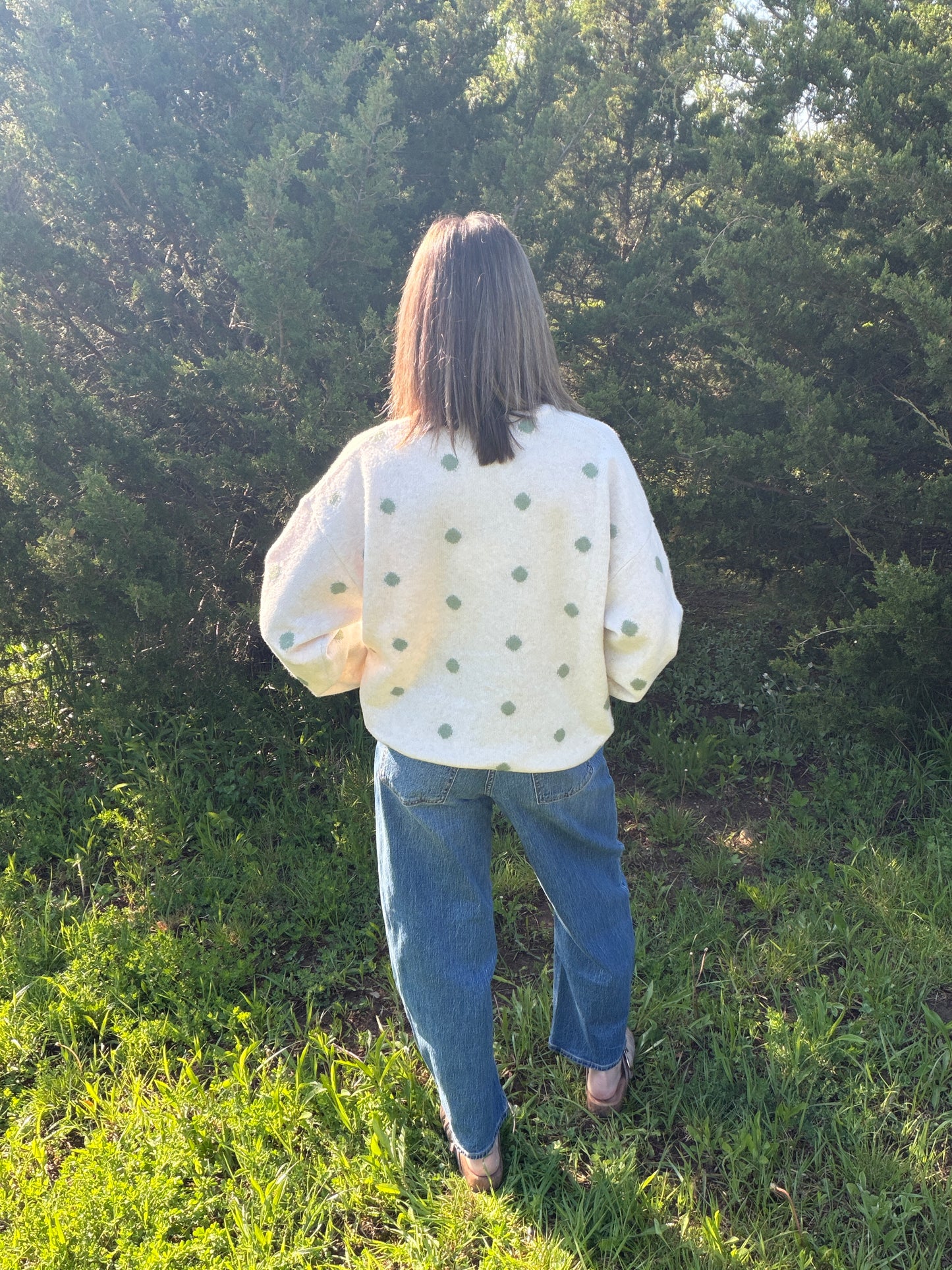 Polka dot cardi