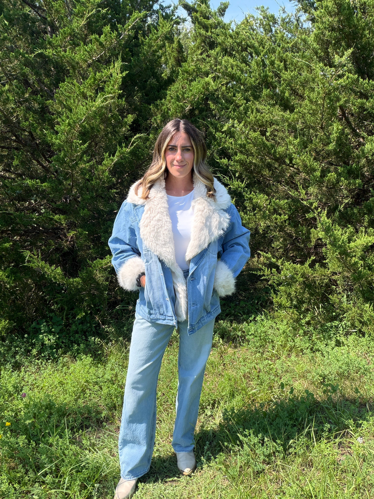 Fur Denim Jacket