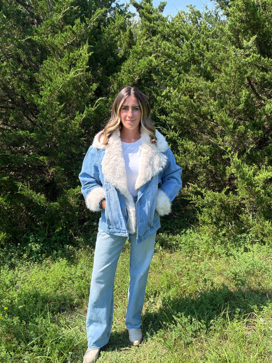 Fur Denim Jacket