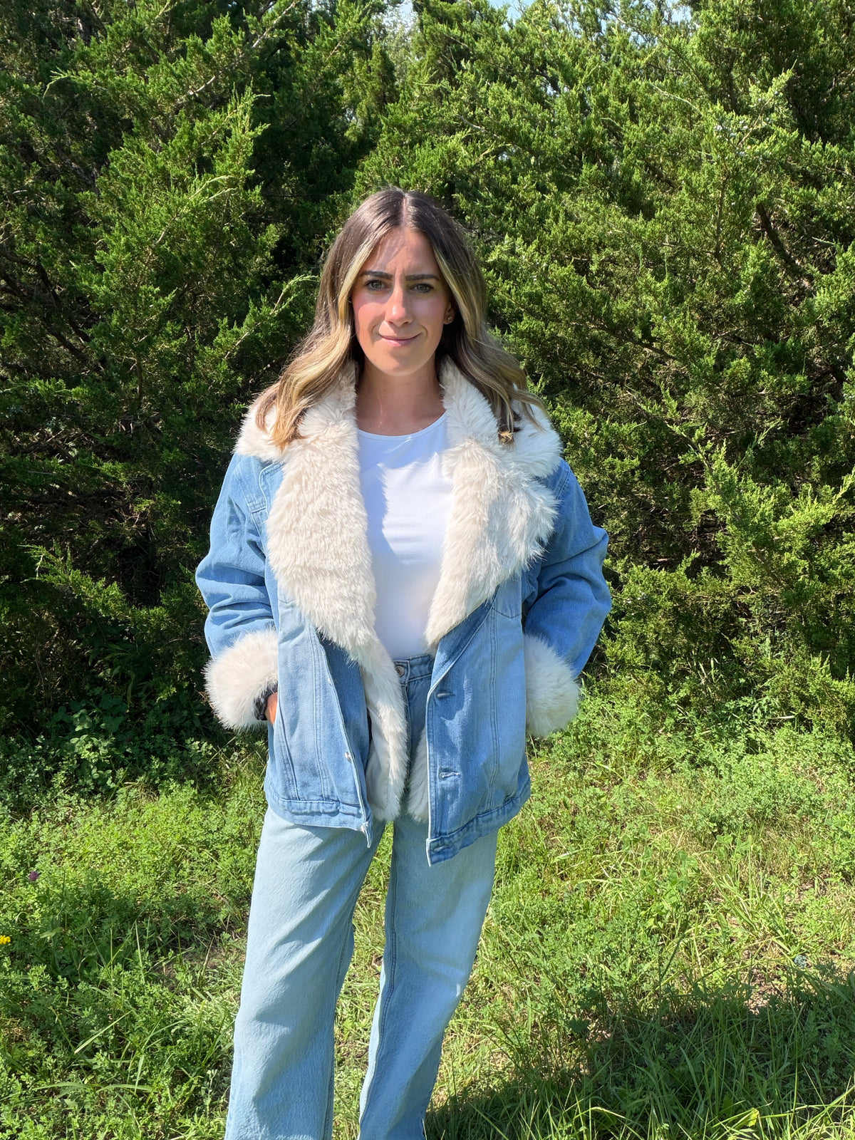 Fur Denim Jacket